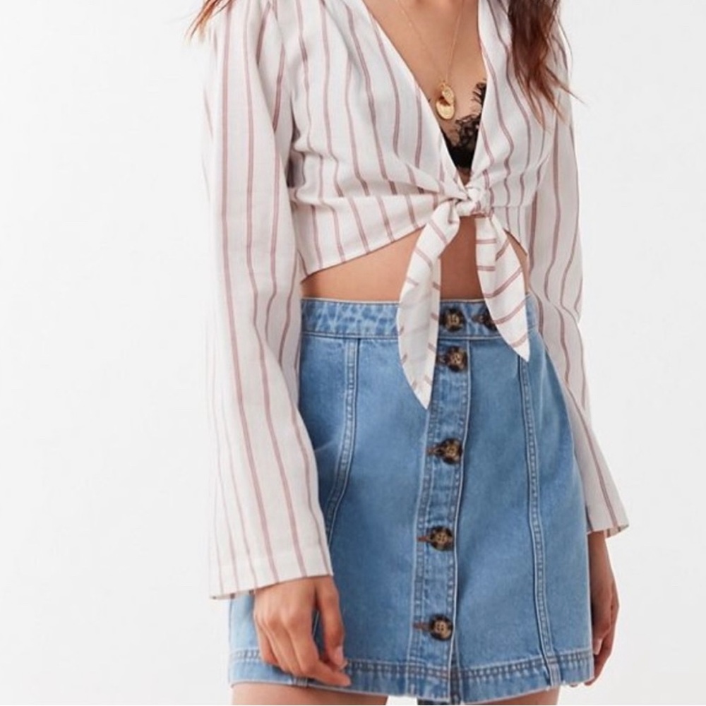 Urban Outfitters BDG Button Front Denim Mini Skirt XS